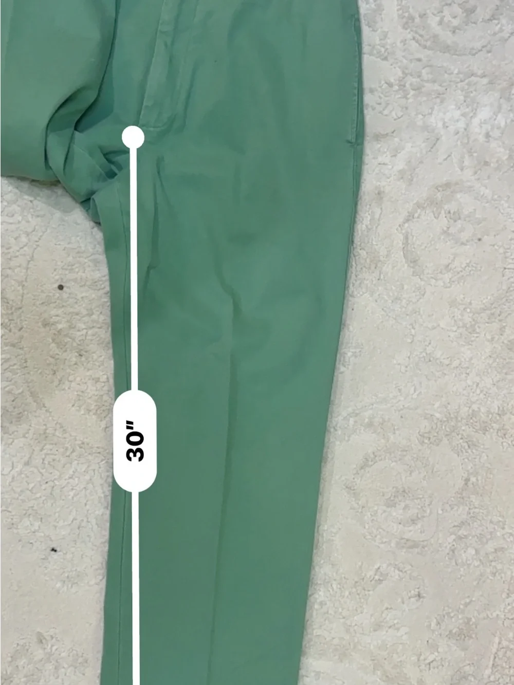 J.Crew Men’s 36x30 Green Chino Pants 100% Cotton Flat Front Casual Preppy